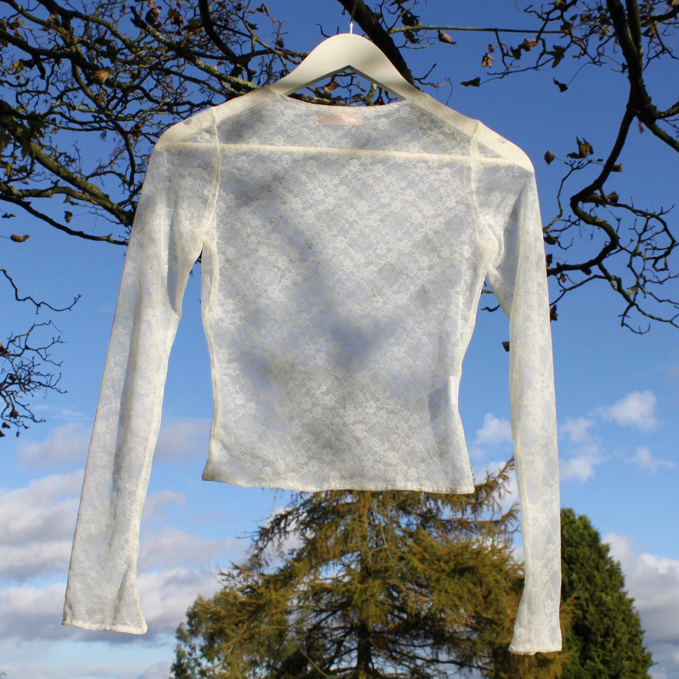 Cream Lace Top