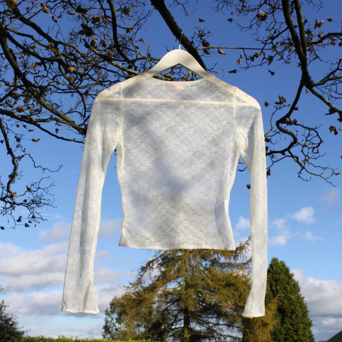 Cream Lace Top