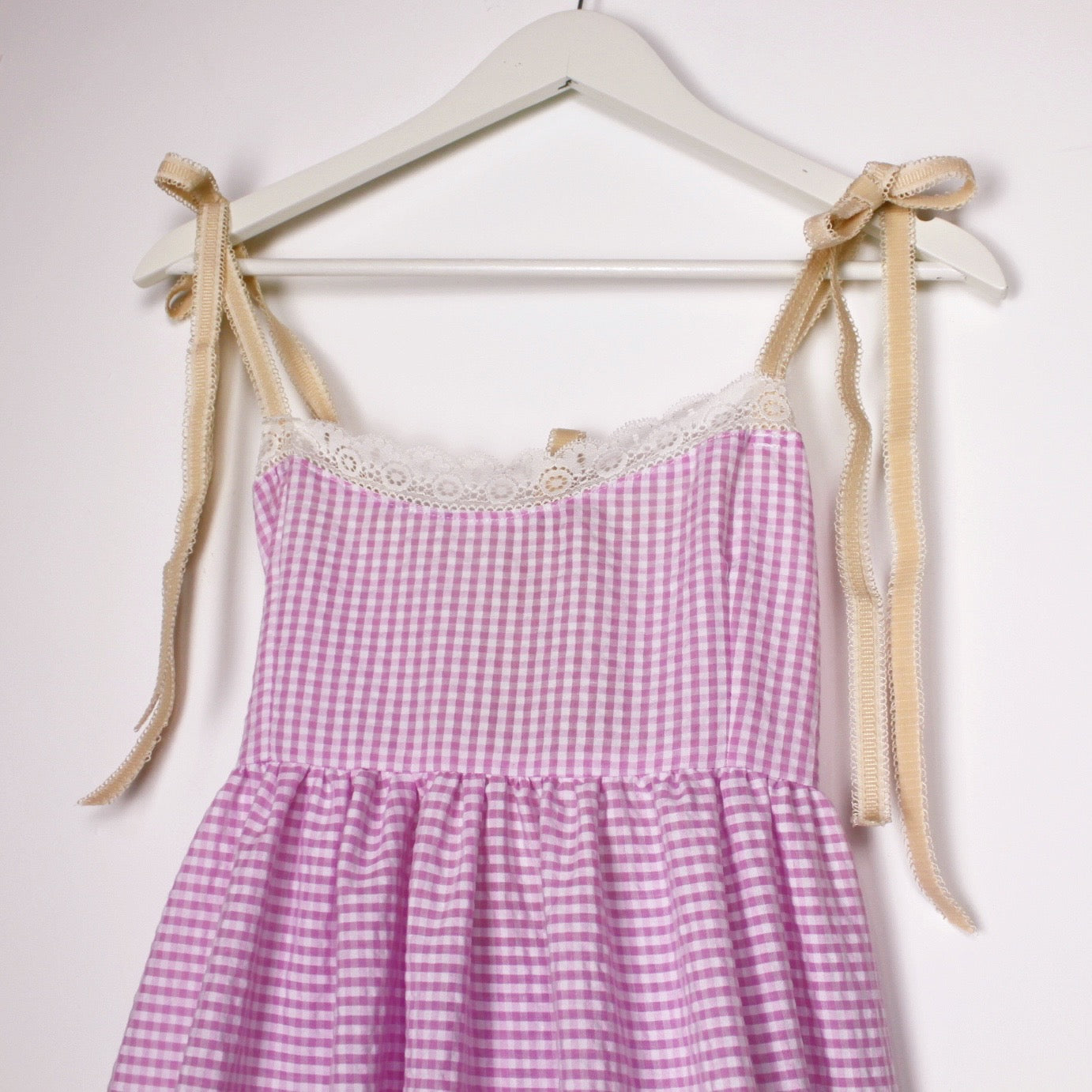 Pink Gingham Maxi Dress