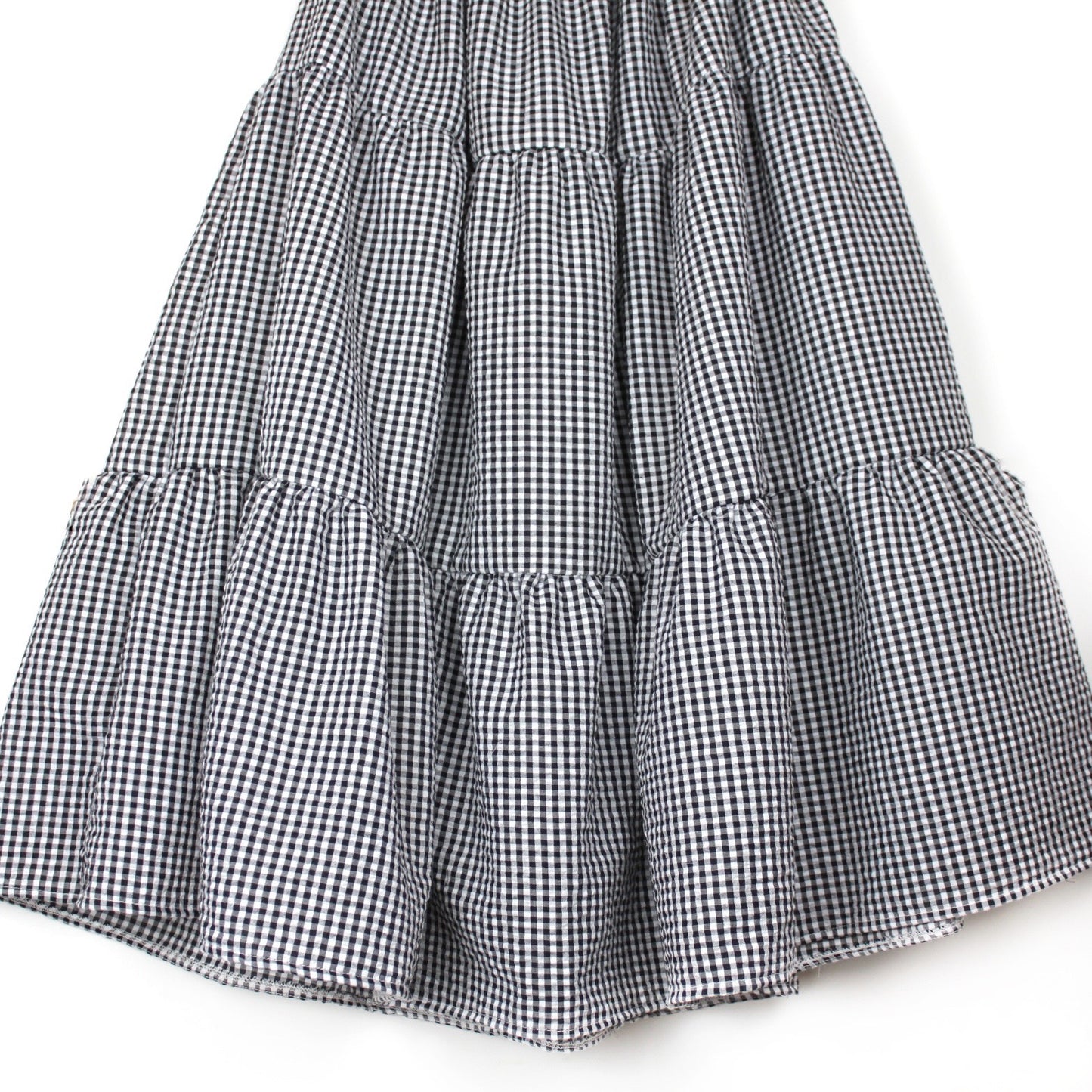 Black Gingham Maxi Skirt