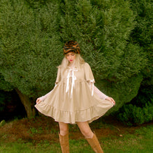 Load image into Gallery viewer, Beige Gingham Smock Dress
