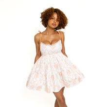 Load image into Gallery viewer, Peach Floral Smock Dress
