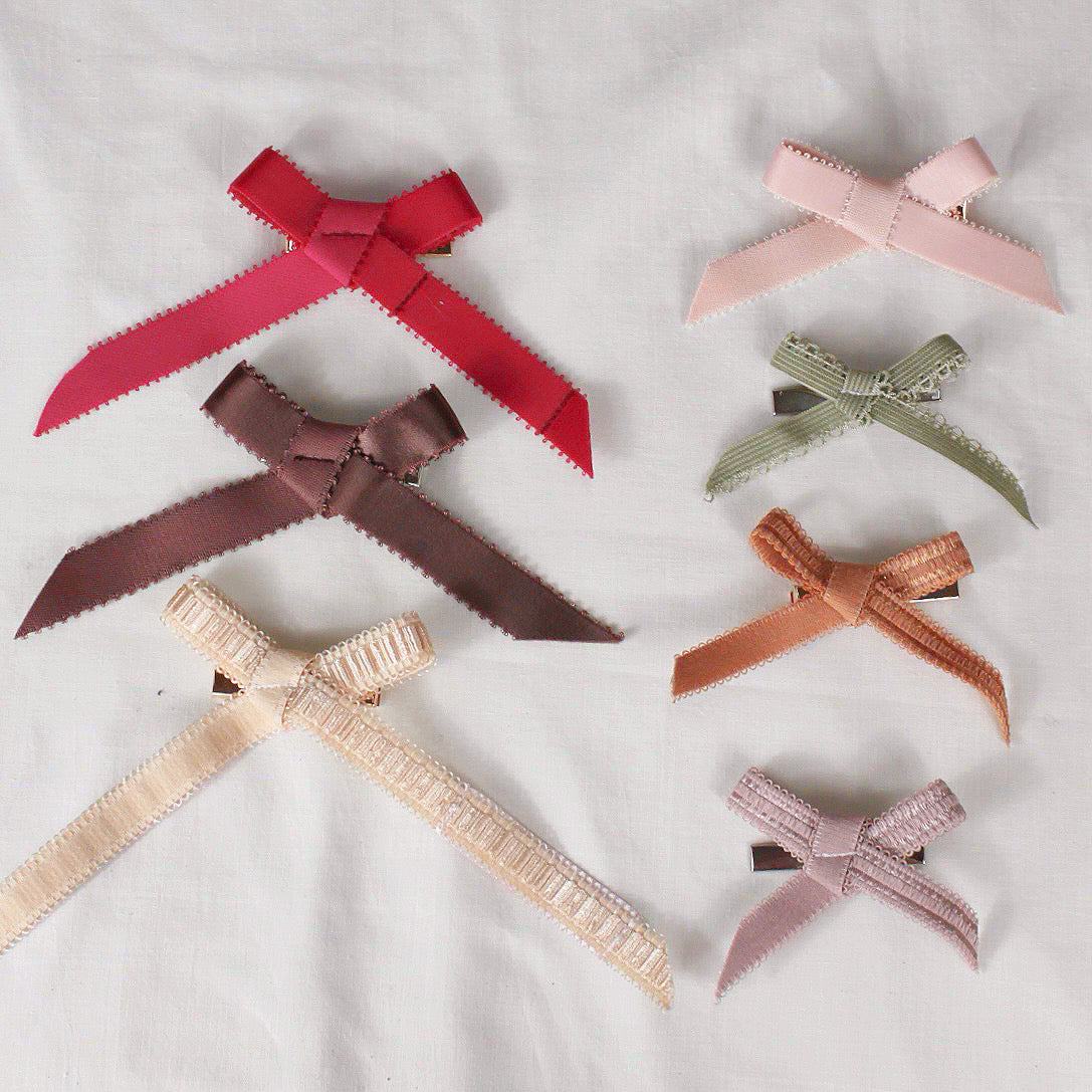 Mini Zero Waste Hair Bow Clips