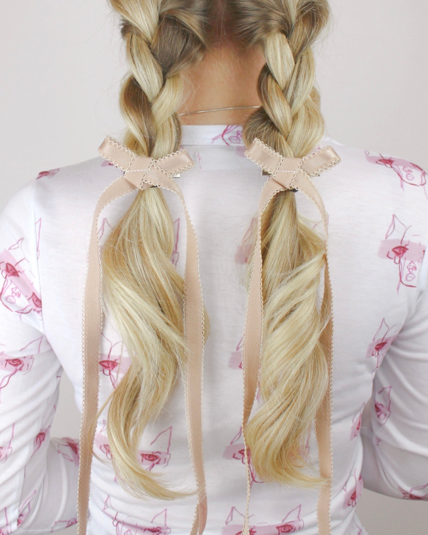 Long Zero Waste Hair Bow Clips