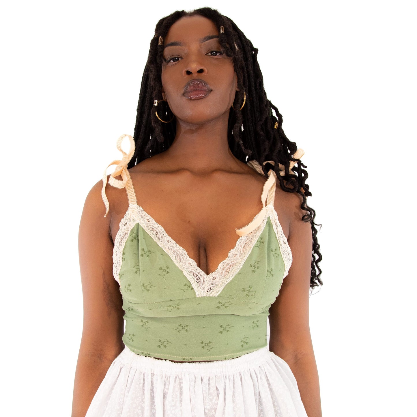 Green Lace Cami