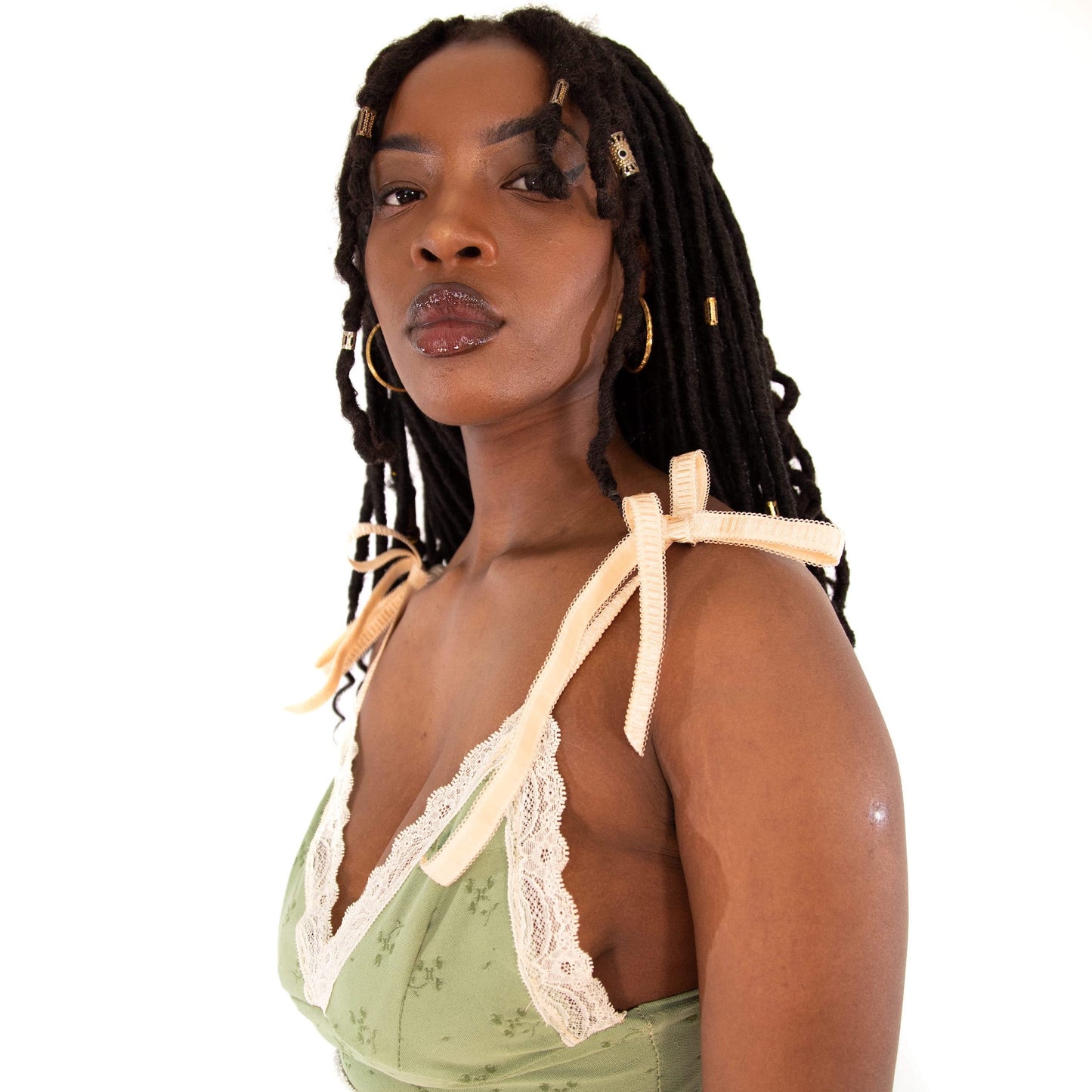 Green Lace Cami