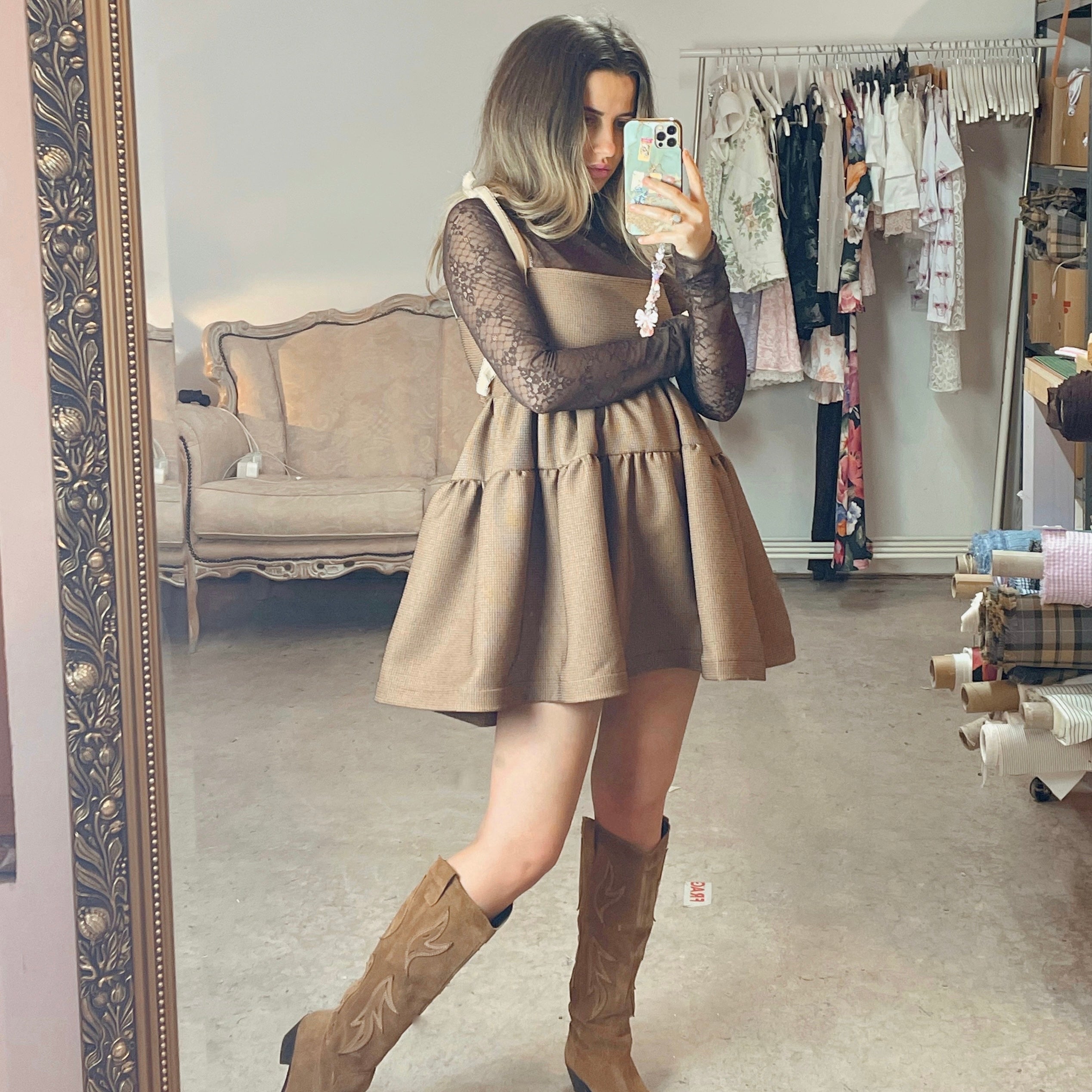 Brown Check Smock Dress – AnyaParkerJames