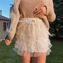Load image into Gallery viewer, Cream Ruffle Tulle Skirt
