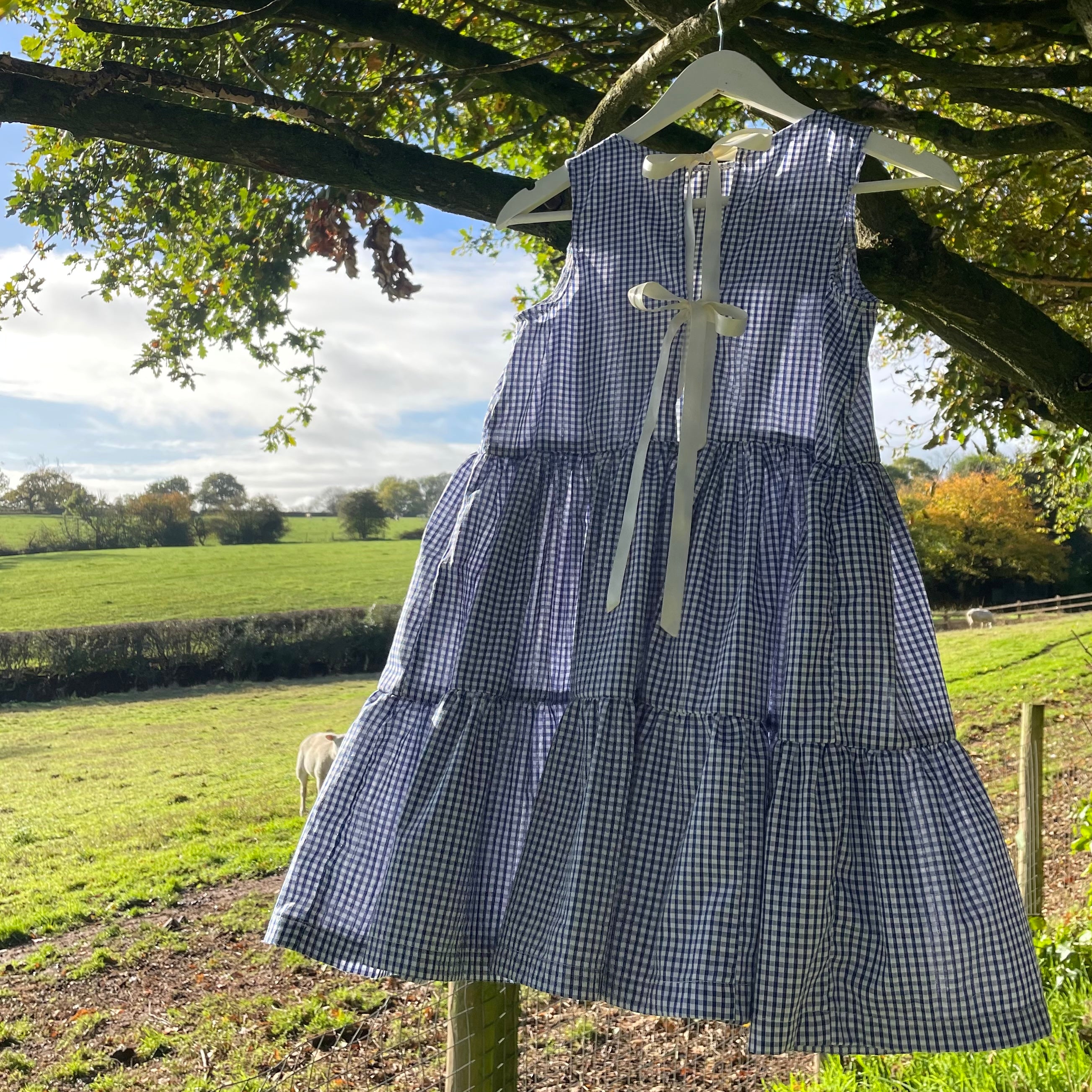 Navy Gingham Mini Dress – AnyaParkerJames
