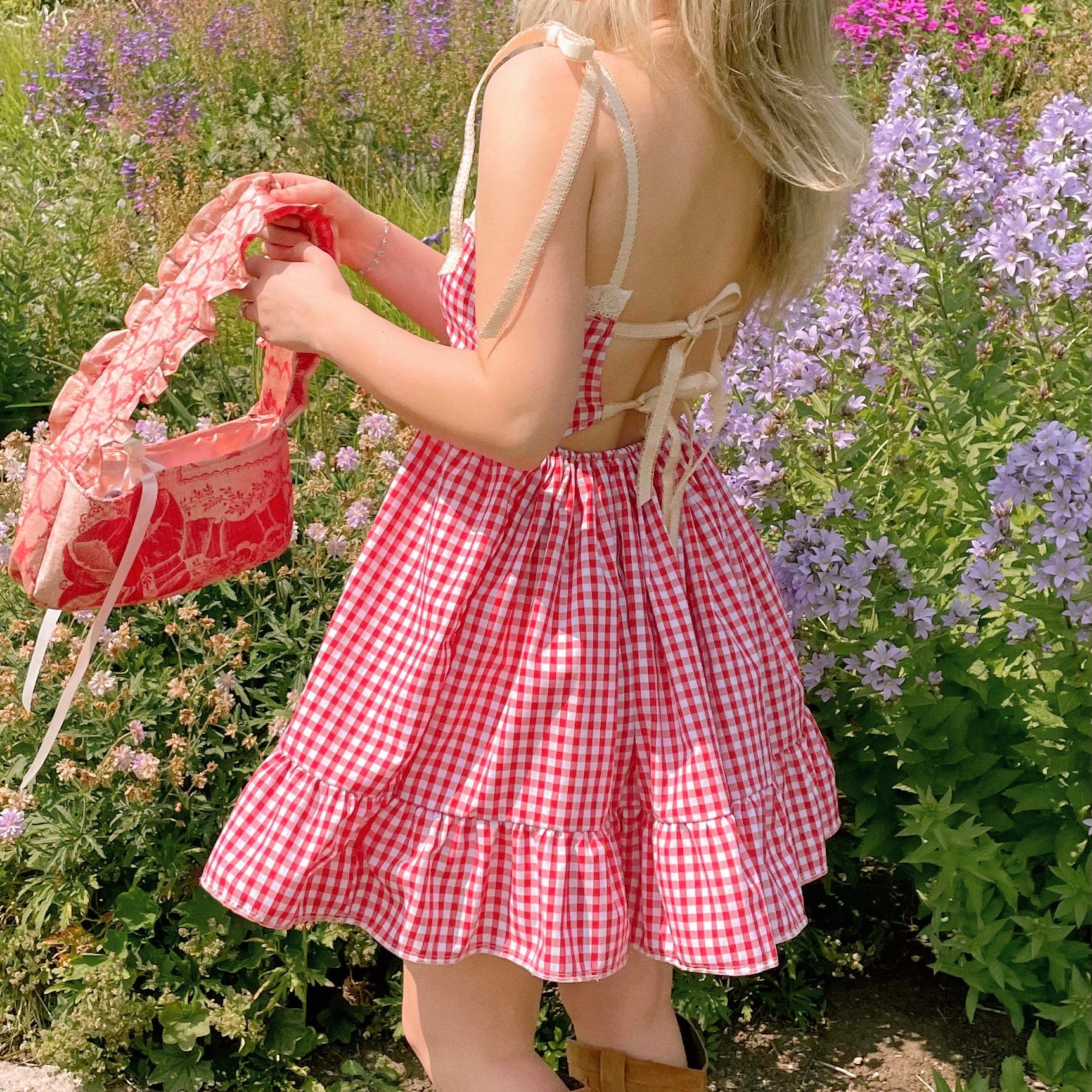 Red Gingham Smock Dress AnyaParkerJames Red Gingham Smock Dress AnyaParkerJames