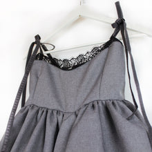 Load image into Gallery viewer, Grey Lace Smock Dress
