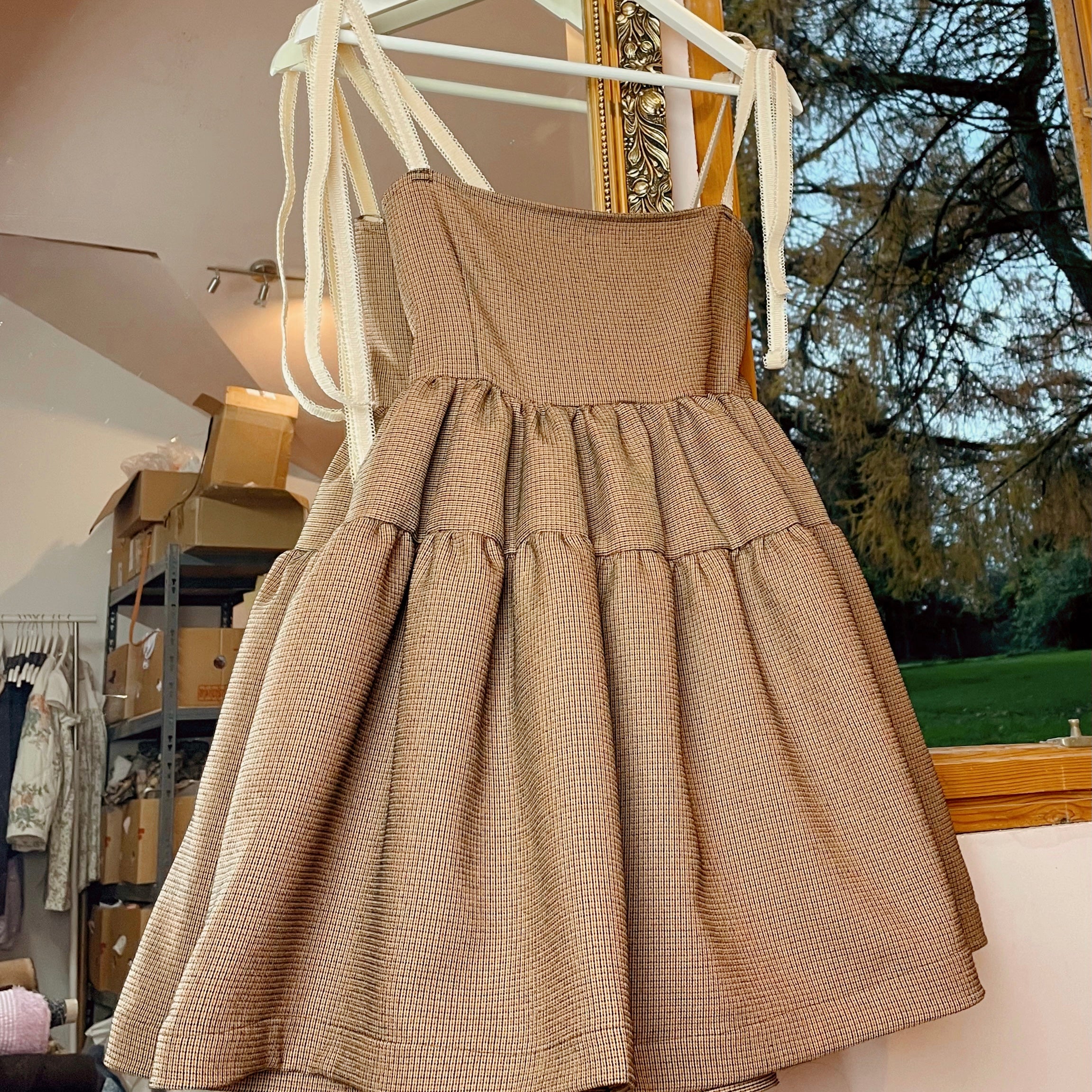 Brown Check Smock Dress – AnyaParkerJames