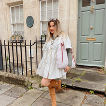 Load image into Gallery viewer, White Striped Smock Dress
