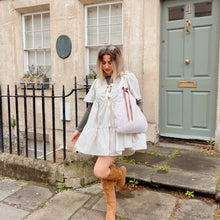 Load image into Gallery viewer, White Striped Smock Dress
