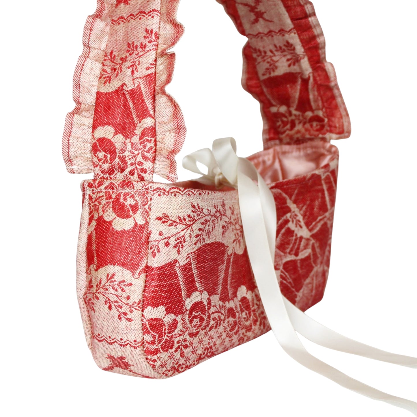 Red Ruffle Shoulder Bag