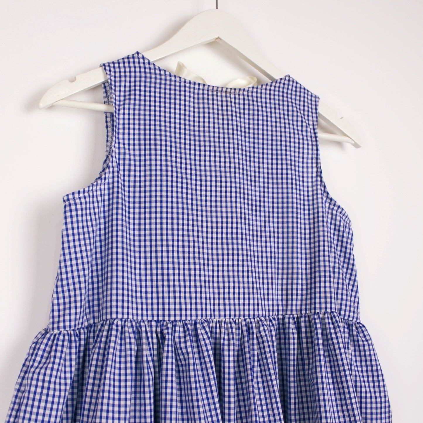 Navy Gingham Mini Dress