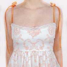 Load image into Gallery viewer, Peach Floral Smock Dress
