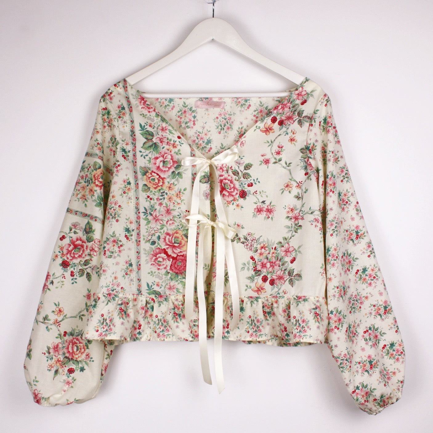 Floral Tie Front Blouse #1 - M/L