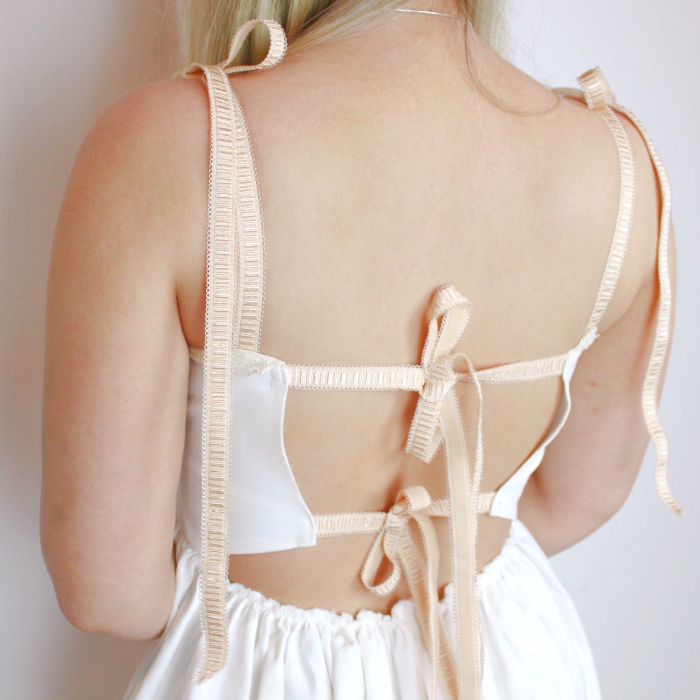 White Lace Smock Dress