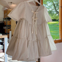 Load image into Gallery viewer, White Striped Smock Dress

