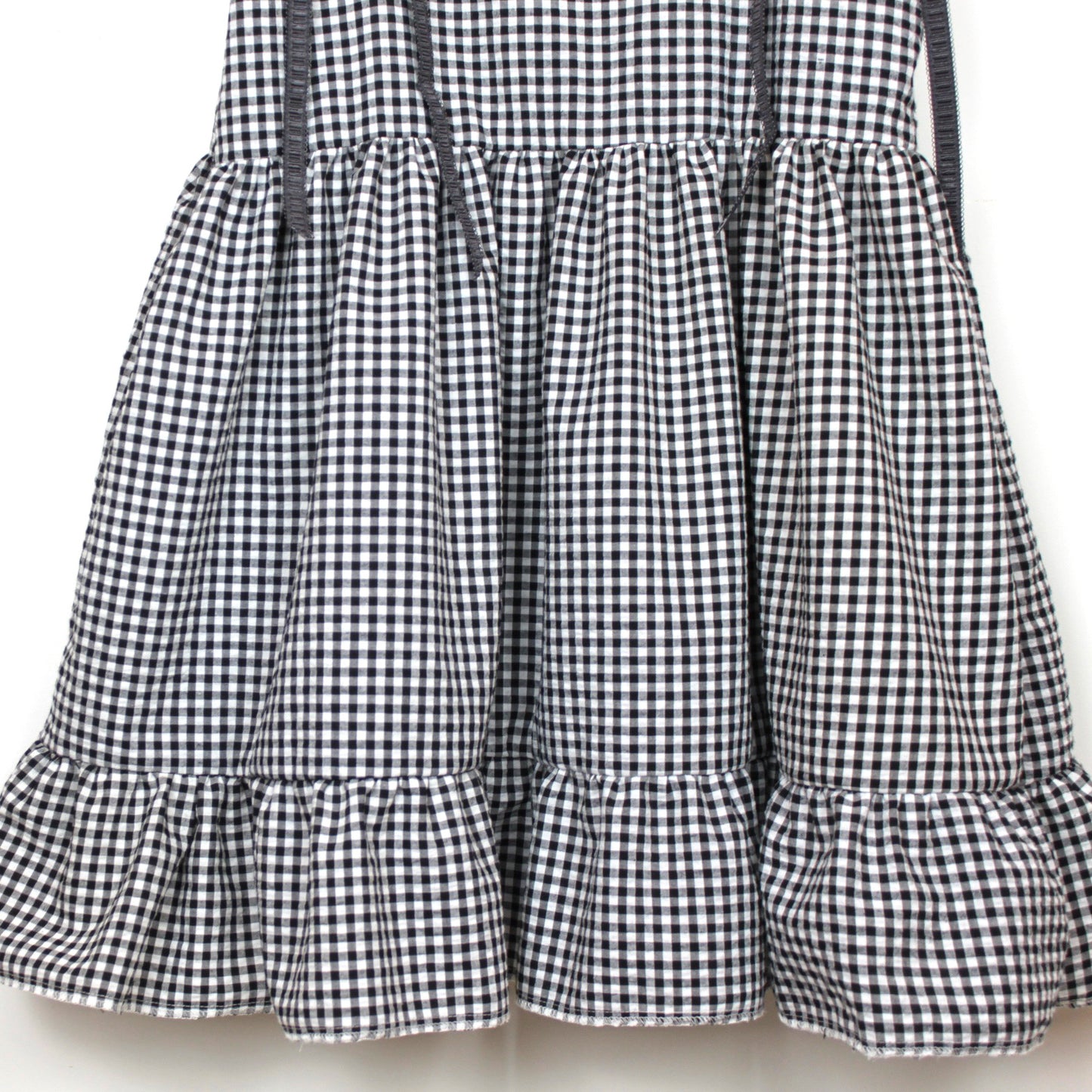 Black Gingham Smock Dress