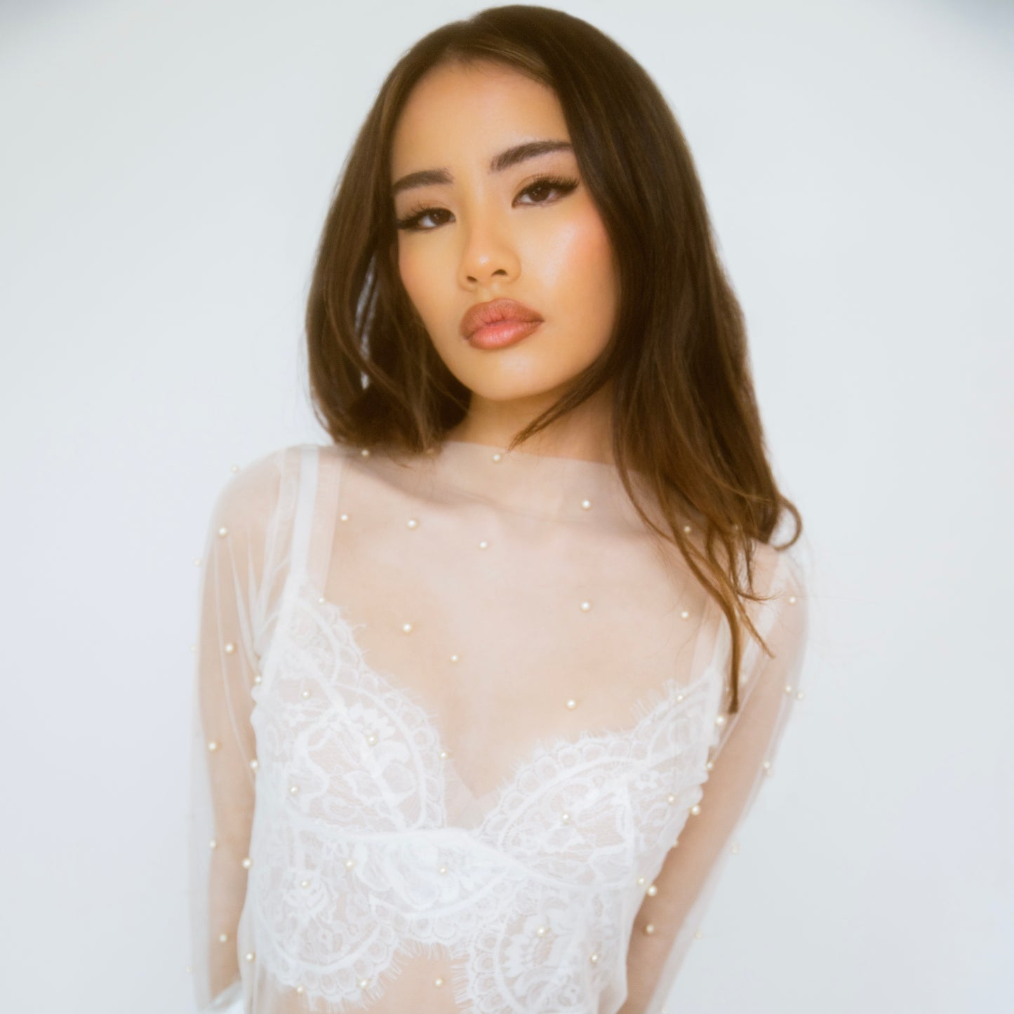 Pearl Mesh Top