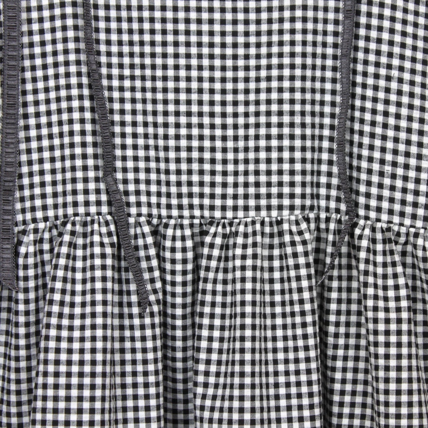 Black Gingham Smock Dress