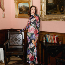 Load image into Gallery viewer, Black Floral Maxi Dress
