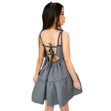 Load image into Gallery viewer, Grey Lace Smock Dress
