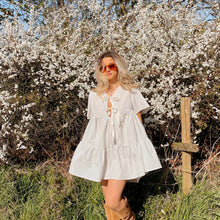 Load image into Gallery viewer, White Striped Smock Dress
