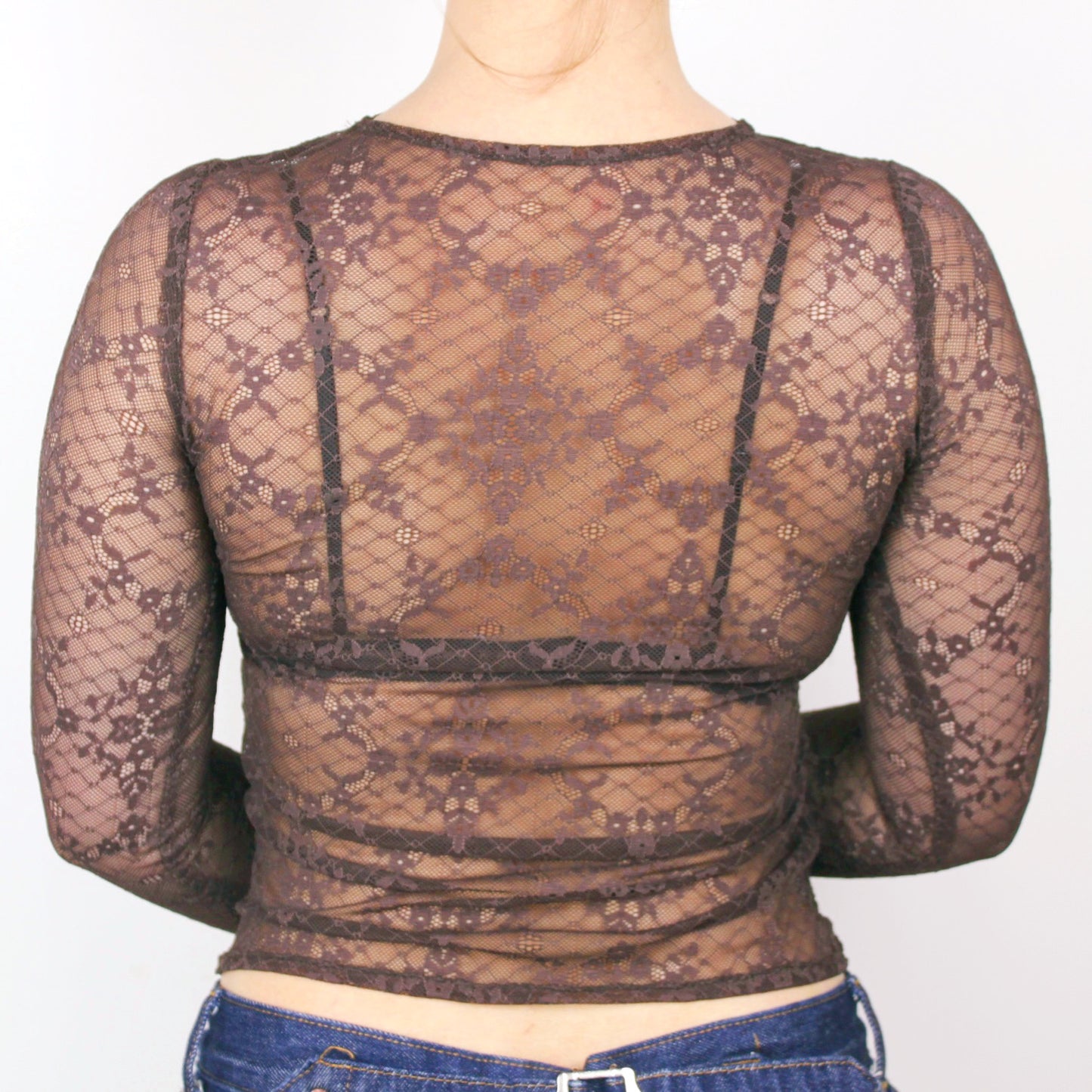 Brown Lace Top