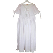Load image into Gallery viewer, White Crinkle Smock Dress
