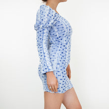 Load image into Gallery viewer, Blue Polka Dot Bodycon Dress

