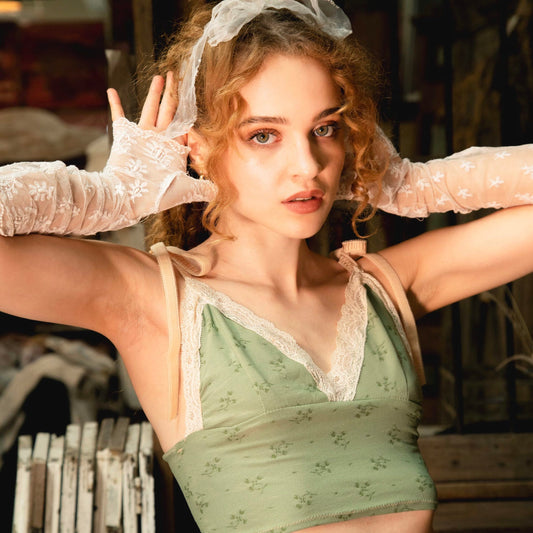 Green Lace Cami